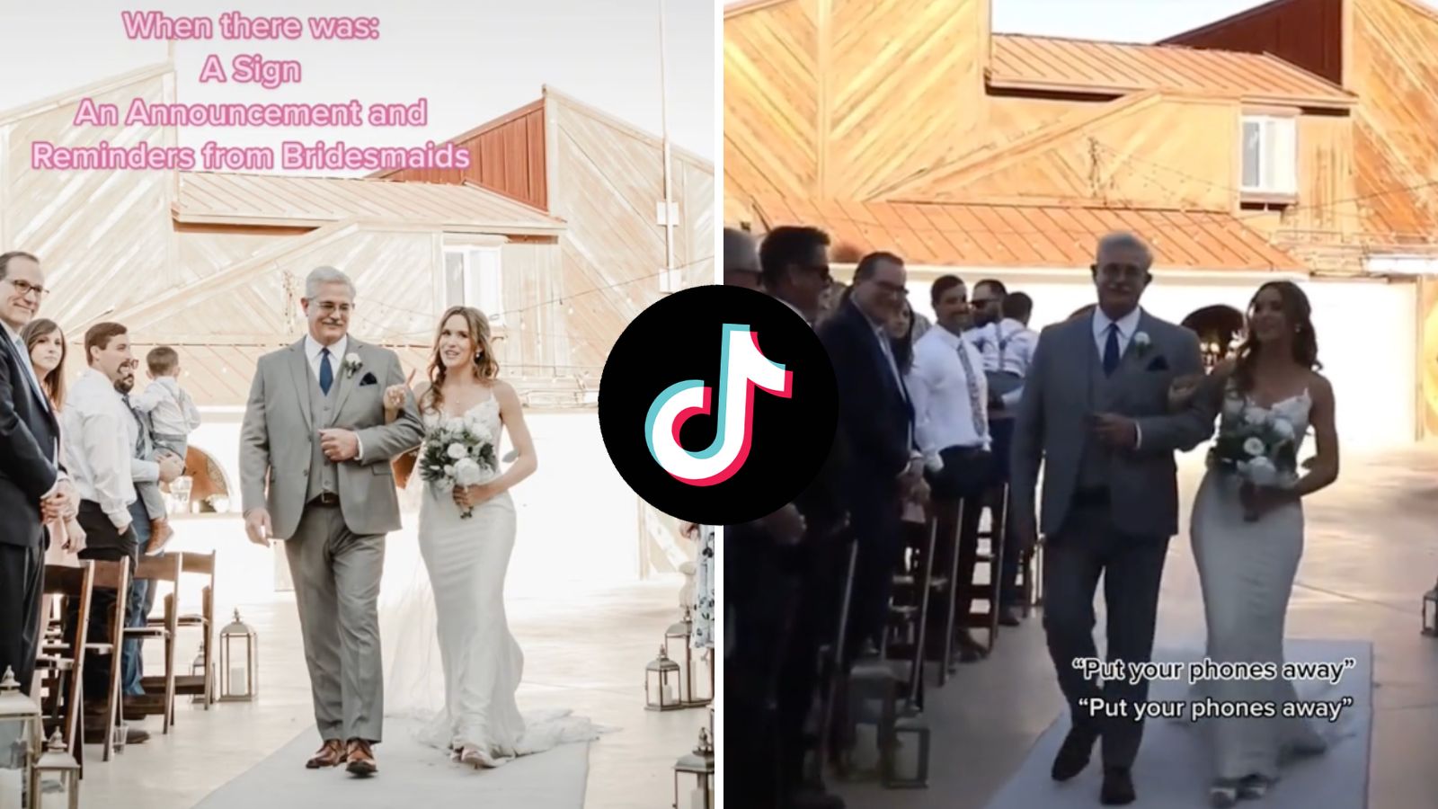 TikTok bridezilla dice agli ospiti di mettere via i loro 75