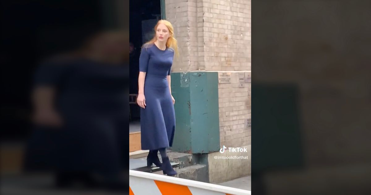 Luscita finale di Jessica Chastain dalla strada 49